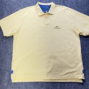 Orvis Polo‎ Shirt Mens XLarge Yellow Short Sleeve Heavy Fishing Cotton Outdoor